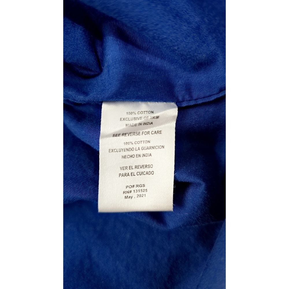 Rugby University Men's Blue Design Cotton Button Up Shirt Large - Picture 4 of 8